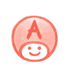 数字とローマ字♪プリチー赤はんこ（個別スタンプ：15）