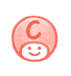 数字とローマ字♪プリチー赤はんこ（個別スタンプ：17）