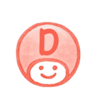 数字とローマ字♪プリチー赤はんこ（個別スタンプ：18）