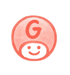 数字とローマ字♪プリチー赤はんこ（個別スタンプ：21）