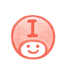 数字とローマ字♪プリチー赤はんこ（個別スタンプ：23）