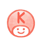 数字とローマ字♪プリチー赤はんこ（個別スタンプ：25）