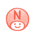 数字とローマ字♪プリチー赤はんこ（個別スタンプ：28）