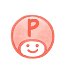 数字とローマ字♪プリチー赤はんこ（個別スタンプ：30）