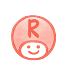 数字とローマ字♪プリチー赤はんこ（個別スタンプ：32）