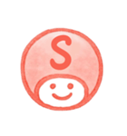 数字とローマ字♪プリチー赤はんこ（個別スタンプ：33）