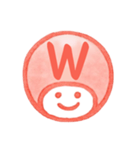 数字とローマ字♪プリチー赤はんこ（個別スタンプ：37）