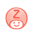 数字とローマ字♪プリチー赤はんこ（個別スタンプ：40）