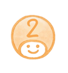 オレンジ・数字とローマ字♪プリチーはんこ（個別スタンプ：7）