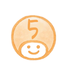 オレンジ・数字とローマ字♪プリチーはんこ（個別スタンプ：10）
