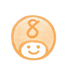 オレンジ・数字とローマ字♪プリチーはんこ（個別スタンプ：13）