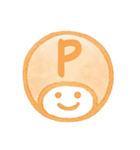 オレンジ・数字とローマ字♪プリチーはんこ（個別スタンプ：30）