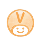 オレンジ・数字とローマ字♪プリチーはんこ（個別スタンプ：36）