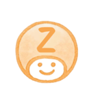 オレンジ・数字とローマ字♪プリチーはんこ（個別スタンプ：40）