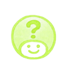 黄緑色・数字とローマ字♪プリチーはんこ（個別スタンプ：1）
