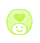 黄緑色・数字とローマ字♪プリチーはんこ（個別スタンプ：2）