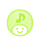 黄緑色・数字とローマ字♪プリチーはんこ（個別スタンプ：4）