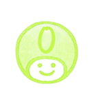 黄緑色・数字とローマ字♪プリチーはんこ（個別スタンプ：5）