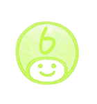 黄緑色・数字とローマ字♪プリチーはんこ（個別スタンプ：11）