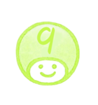 黄緑色・数字とローマ字♪プリチーはんこ（個別スタンプ：14）
