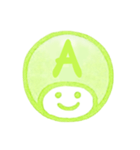 黄緑色・数字とローマ字♪プリチーはんこ（個別スタンプ：15）