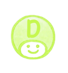 黄緑色・数字とローマ字♪プリチーはんこ（個別スタンプ：18）