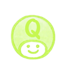 黄緑色・数字とローマ字♪プリチーはんこ（個別スタンプ：31）