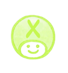 黄緑色・数字とローマ字♪プリチーはんこ（個別スタンプ：38）