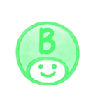 緑色・数字とローマ字♪プリチーはんこ（個別スタンプ：16）