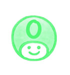 緑色・数字とローマ字♪プリチーはんこ（個別スタンプ：29）