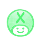 緑色・数字とローマ字♪プリチーはんこ（個別スタンプ：38）