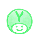 緑色・数字とローマ字♪プリチーはんこ（個別スタンプ：39）