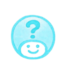 水色・数字とローマ字♪プリチーはんこ（個別スタンプ：1）