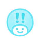 水色・数字とローマ字♪プリチーはんこ（個別スタンプ：3）