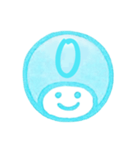 水色・数字とローマ字♪プリチーはんこ（個別スタンプ：5）
