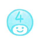 水色・数字とローマ字♪プリチーはんこ（個別スタンプ：9）