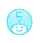 水色・数字とローマ字♪プリチーはんこ（個別スタンプ：10）