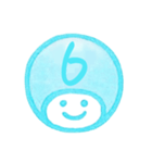 水色・数字とローマ字♪プリチーはんこ（個別スタンプ：11）