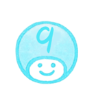水色・数字とローマ字♪プリチーはんこ（個別スタンプ：14）