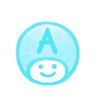 水色・数字とローマ字♪プリチーはんこ（個別スタンプ：15）