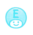 水色・数字とローマ字♪プリチーはんこ（個別スタンプ：19）