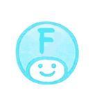 水色・数字とローマ字♪プリチーはんこ（個別スタンプ：20）