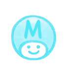 水色・数字とローマ字♪プリチーはんこ（個別スタンプ：27）