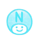 水色・数字とローマ字♪プリチーはんこ（個別スタンプ：28）