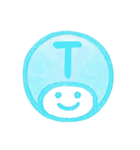 水色・数字とローマ字♪プリチーはんこ（個別スタンプ：34）