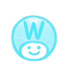 水色・数字とローマ字♪プリチーはんこ（個別スタンプ：37）