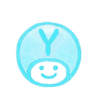 水色・数字とローマ字♪プリチーはんこ（個別スタンプ：39）