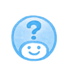 青色・数字とローマ字♪プリチーはんこ（個別スタンプ：1）