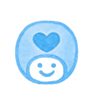 青色・数字とローマ字♪プリチーはんこ（個別スタンプ：2）