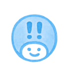 青色・数字とローマ字♪プリチーはんこ（個別スタンプ：3）